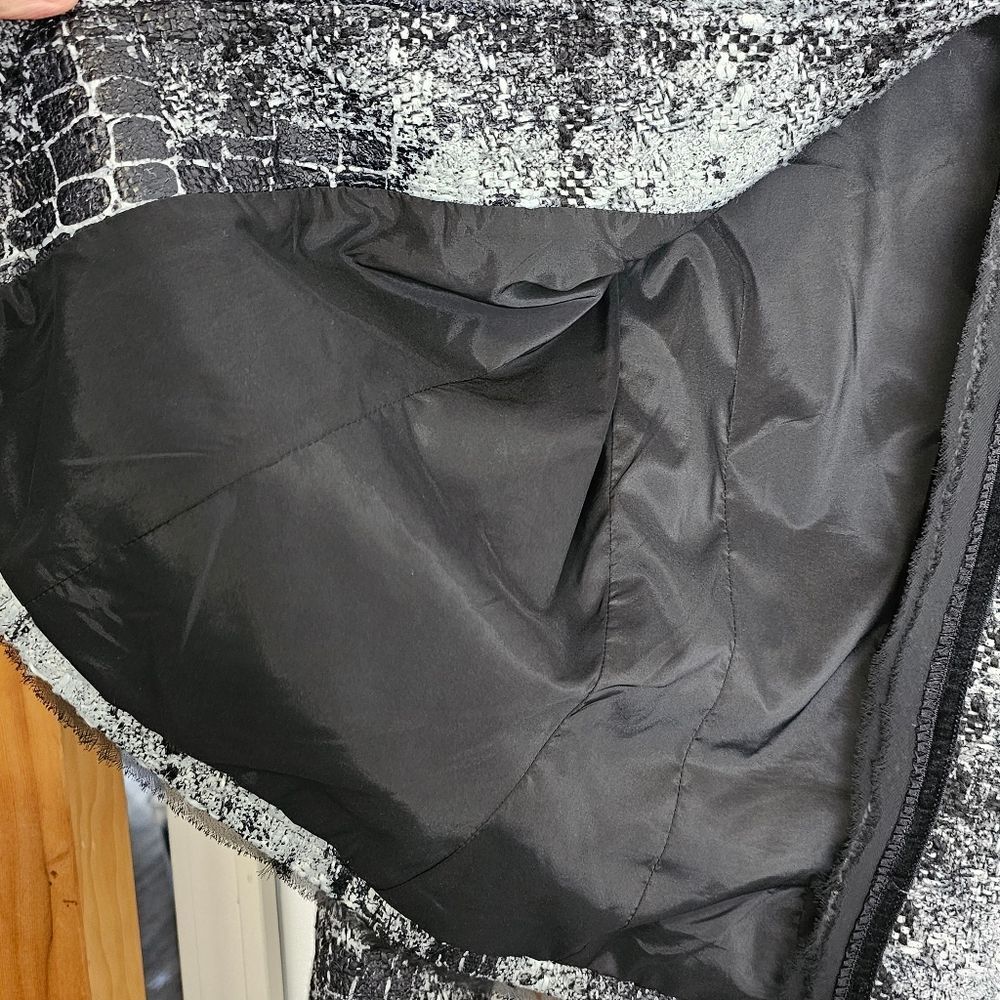 Cache Blazer Jacket Size 10 Gray Abstract Crocodi… - image 4